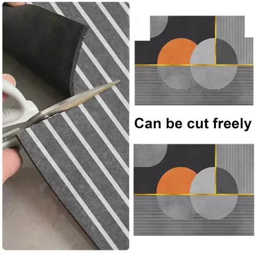 Miniatura 6 de Tapete de cocina, antideslizante, tapete de escritorio cómodo de pie, impermeable, antideslizante, alfombras de cocina absorbentes para cocina