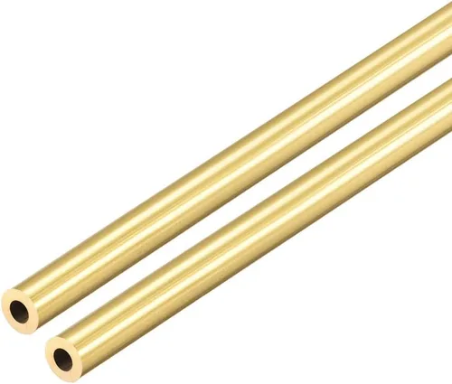 Miniatura 12 de uxcell Tubo redondo de latón, 11.811 in de longitud 0.276 in de diámetro exterior de 0.059 in de grosor de pared, tubo recto sin costuras, 2 piezas