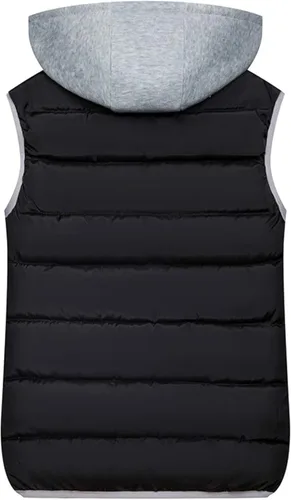 Miniatura 2 de Gihuo Chaleco acolchado con cremallera para mujer, chaleco acolchado sin mangas con capucha para invierno