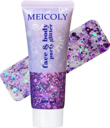 Miniatura 37 de MEICOLY Purpurina corporal roja, blanca y azul, accesorios del 4 de julio, purpurina para el cabello para niños, atuendos del 4 de julio