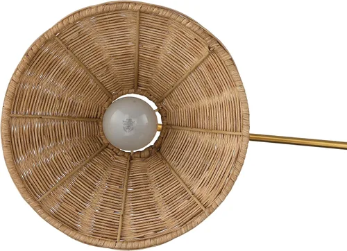 Miniatura 4 de Nathan James Celeste - Lámpara de pared de ratán, moderna lámpara de pared para casa de campo, lámpara de lectura para mesita de noche con pantalla