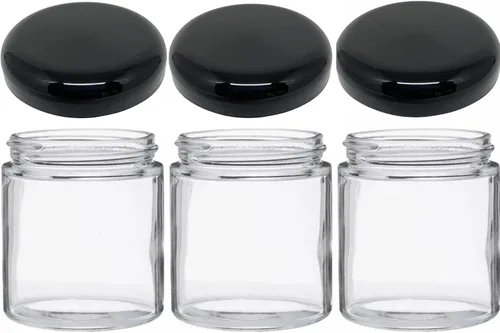 Miniatura 18 de JARMING COLLECTIONS Tarro de almacenamiento de vidrio de boca extra ancha de 32 onzas con tapa de plástico sin BPA – Tarro Mason hermético