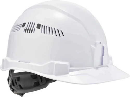 Miniatura 15 de Casco duro ventilado con luz, estilo gorra, suspensión de trinquete, Clase C, Ergodyne Skullerz 8972LED naranja