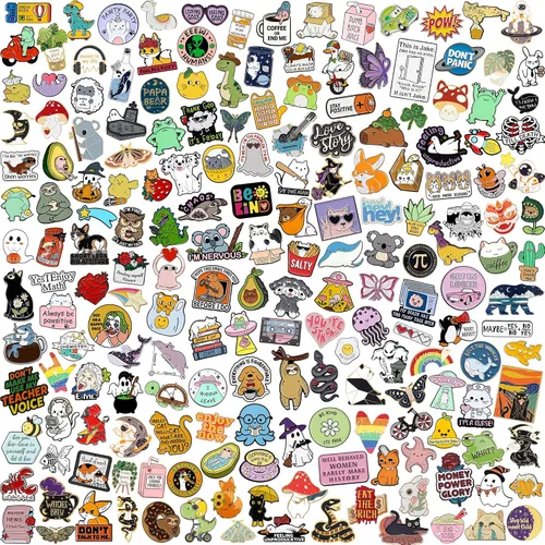 Juego de 204050 pines de mochila esmaltados, divertidos pines esmaltados a granel, broches estéticos, alfileres de solapa, anime para mochilas,