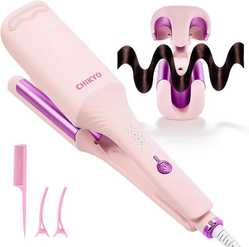 Miniatura 8 de Rizador de Cabello Ondulador de 1.25 Pulgadas, Rizador de Ondas Rovy con Protección Anti-Quemaduras, Rizador de Cabello de Ondas Profundas Iónico