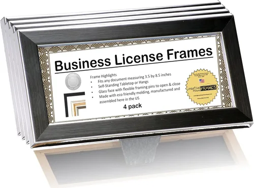 Miniatura 17 de Marcos de licencia para maquilladores profesionales de 3.5 in x 8.5 in, sostenedor de licencia de panel de estado para mostrar certificado, licencia