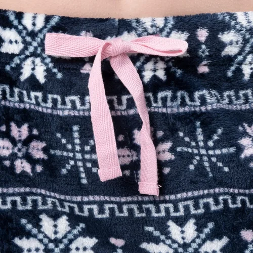 Miniatura 6 de Fruit of the Loom - Conjunto de pijama para mujer (camiseta con cuello redondo y pantalón de vellón)