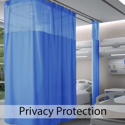 Miniatura 5 de Fcosie Cortinas divisoras de habitación de hospital con ganchos planos para cubículo, pantalla de privacidad para hospital, clínica médica