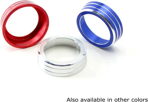Miniatura 8 de Cubiertas iJDMTOY para ruedas de control climático manual, de aluminio anodizado, 2 unidades, Azul
