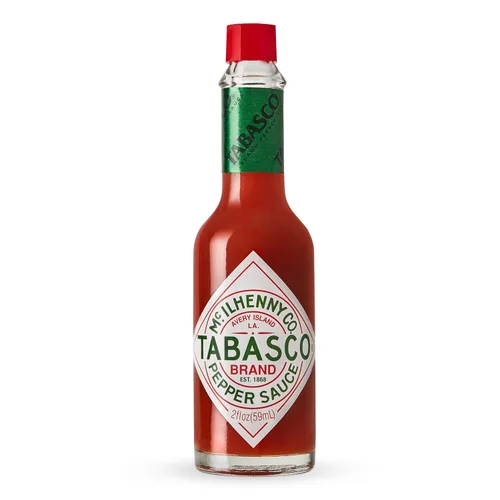 TABASCO - Salsa picante de chile rojo original, picante medio, botella de vidrio, tres ingredientes simples, para salsas, tacos, huevos, pizza,
