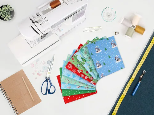 Miniatura 5 de Craftido -25 Opciones- Paquetes de Tela para Acolchado 100% Algodón 10 piezas Fat Quarters 18"x21" - Peso Mediano 5.2 oz - Algodón Suave para Navidad