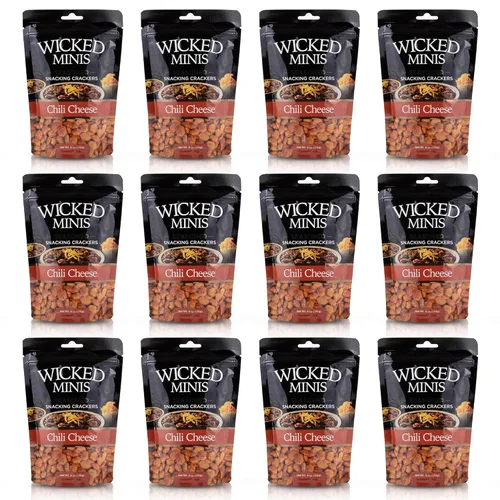 Miniatura 10 de Wicked Minis - Galletas de sopa y ostras, mini sopa inflada con sabor salado y salada, mezcla de aperitivos salados, adornos para ensalada