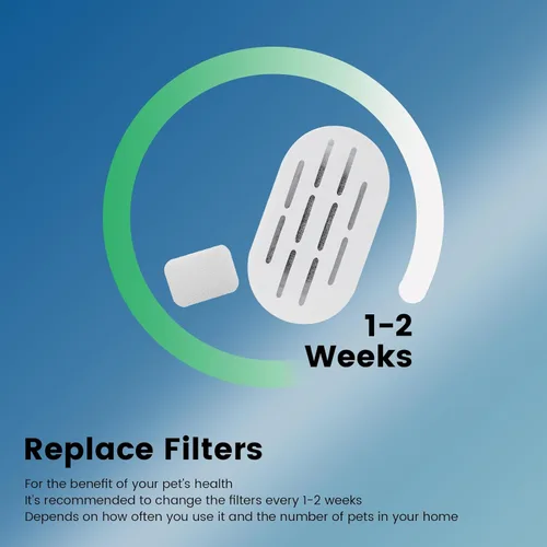 Miniatura 5 de Filtros de fuente de agua para gatos, paquete de 16 filtros de fuente para gatos, filtros de repuesto para fuente de agua de acero inoxidable