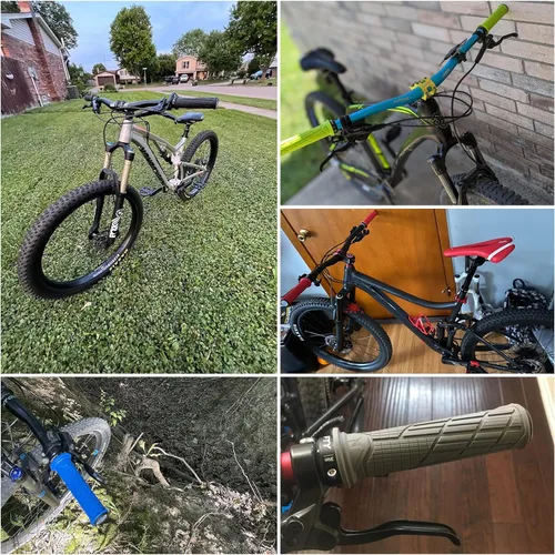 Miniatura 6 de FIFTY-FIFTY Empuñaduras de manillar de bicicleta de montaña, empuñaduras MTB de bloqueo único, cómodas y de bloqueo, mango de bicicleta
