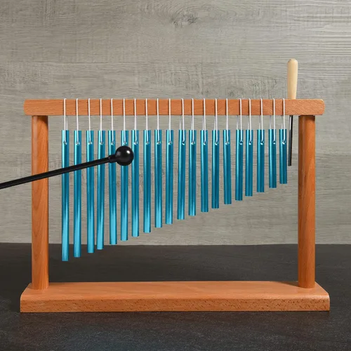 Miniatura 6 de Campana de Viento de Mesa de 20 Tonos, Campanilla, Instrumento de Percusión Musical con Mazo, Azul
