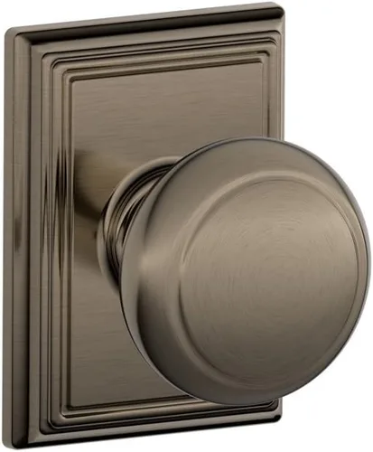 Miniatura 22 de Schlage F10 AND 716 ADD - Pomo Andover con moldura Addison, cerradura de paso para pasillos y armarios, bronce envejecido