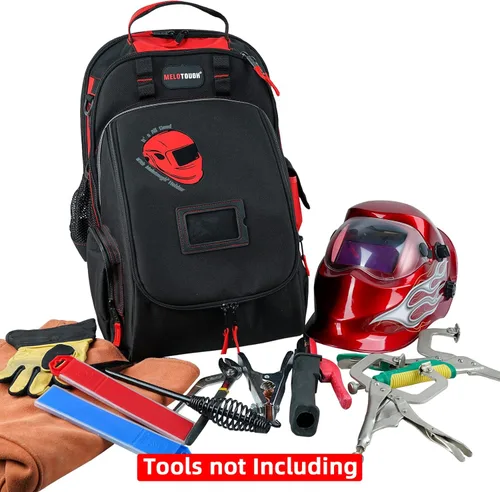 Miniatura 2 de MELOTOUGH Mochila para herramientas de soldadura Extreme Gear Pack con soporte para casco de gran capacidad, bolsa de almacenamiento para equipaje