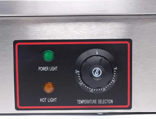 Miniatura 9 de Plancha eléctrica de encimera plana, parrilla comercial de acero inoxidable con control de temperatura ajustable, parrilla de restaurante