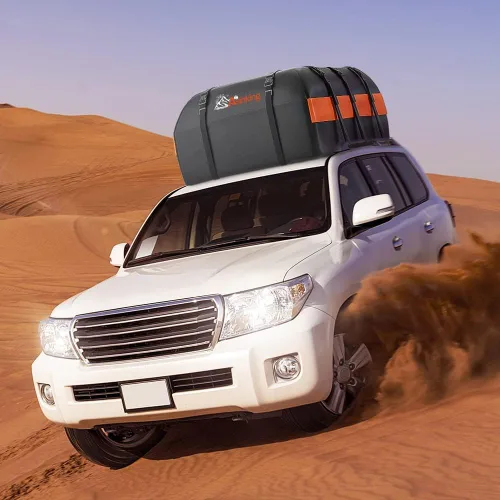 Miniatura 7 de Bolsa de transporte de carga para techo de coche, 16 pies cúbicos impermeable, bolsa de almacenamiento de equipaje para techo con gran capacidad