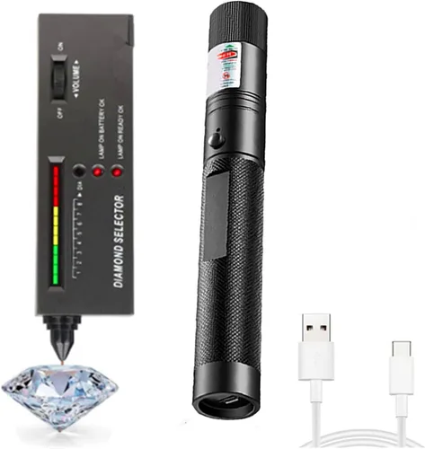 Probador de diamantes, probador de diamantes de alta precisión y antorcha de diamantes, kit de probador de diamantes profesional para principiantes