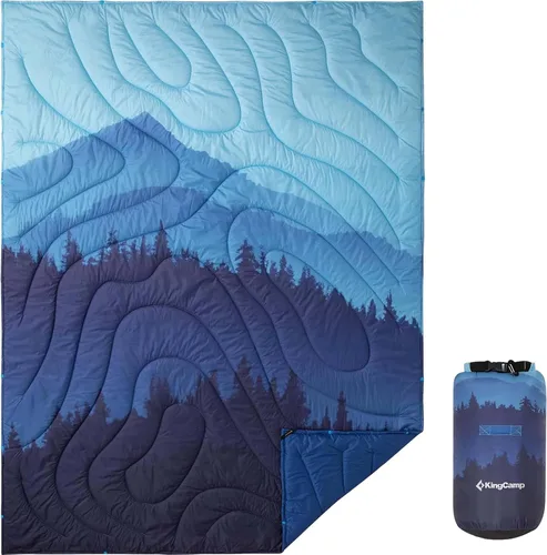 Miniatura 31 de KingCamp Manta Ultraligera para Campamento, Alternativa de Plumón Empacable, Mantas Vestibles Acolchadas Resistentes a la Intemperie, Edredón Cálido