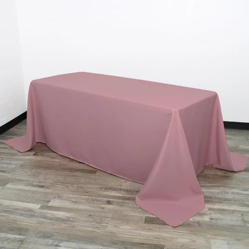 Miniatura 15 de Your Chair Covers - Mantel rectangular de poliéster de 90 x 132 pulgadas, color morado, mantel de boda sin costuras de alta calidad para mesas
