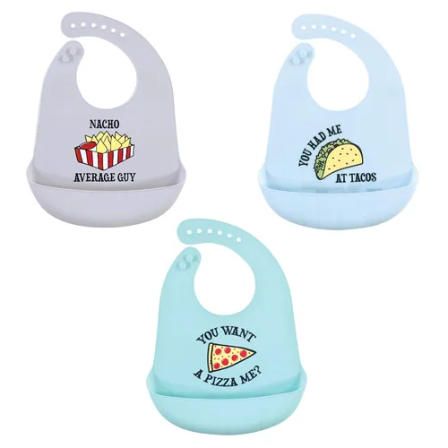 Miniatura 34 de Baberos Hudson Baby de silicona unisex para bebé Mariscos