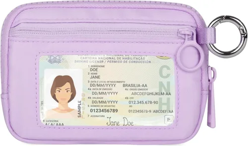 Miniatura 14 de La Cartera Iris con Cremallera y Ranura para Tarjetas con Ventana para Identificación, Monedero para Mujer con Cremallera, Llavero Mini Portátil