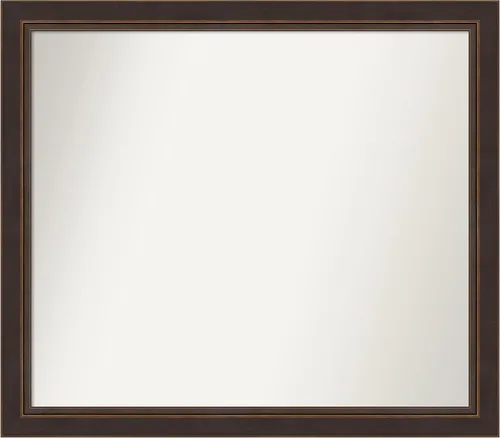 Miniatura 35 de Amanti Art Espejo de baño de bronce para sobre el fregadero, 24 x 24 pulgadas, espejo cuadrado de bronce Lara para tocador, marco de madera