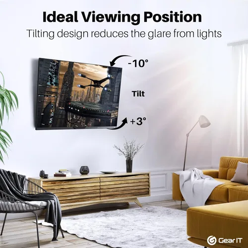 Miniatura 5 de GEARit Soporte de pared para TV (TV de 23 a 43 pulgadas) hasta 66 libras – Movimiento giratorio completo, inclinación, brazo articulado, Vesa 75 100