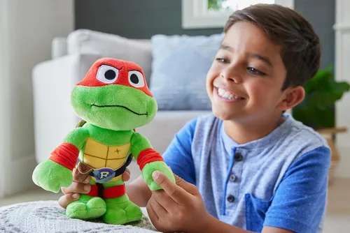Miniatura 2 de Mattel Teenage Mutant Ninja Turtles: Mutant Mayhem Donatello - Muñeca suave de 8 pulgadas con máscara púrpura de TMNT Movie Character Tech Genius