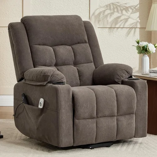 Miniatura 2 de Ketaiyou Electric Power Lift Recliner Chair Sofa with Massage and Heat for Elderly, USB and Type-C Ports, Cup Holders, Infinite Position