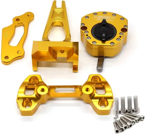 Miniatura 4 de Asiento estabilizador de dirección CNC ajustable para motocicleta con kit de soporte de montaje, juego completo compatible con MT-09 FZ-09 MT09 FZ09