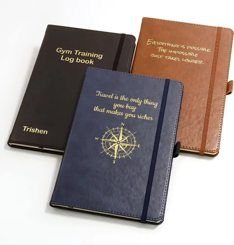 CustomDesign.Shop Cuaderno personalizado personalizado de tapa dura A5 | Diseña un diario verdaderamente único | Idea de regalo en relieve dorado