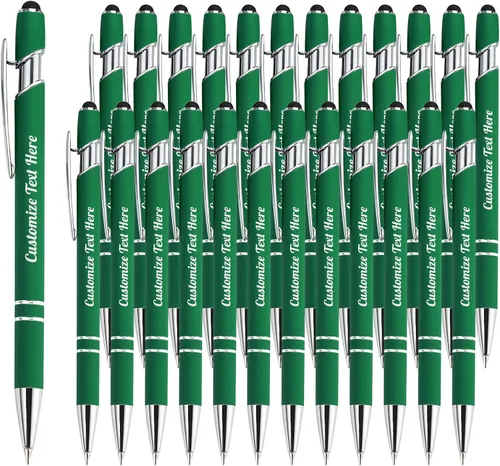 Miniatura 68 de Hasta 500 bolígrafos personalizados a granel con logotipo de mensaje de nombre comercial, bolígrafos grabados personalizados con lápiz óptico