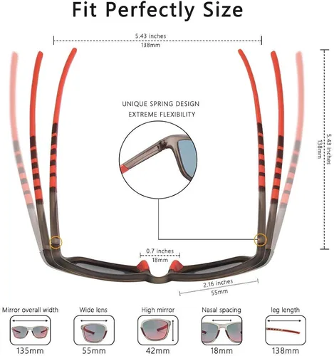 Miniatura 4 de JOJEN Polarized Sports Sunglasses for Women Men Running Golf Fishing Cycling Driving 100 UV Protection Sun Glasses JE001