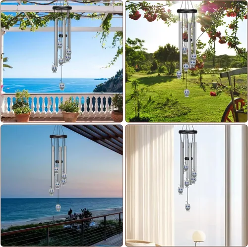 Miniatura 8 de Virekm Campanillas de Viento al Aire Libre en Oferta, Carillones de Puerta para Exterior, Campanillas de Viento de Simpatía para Decoración