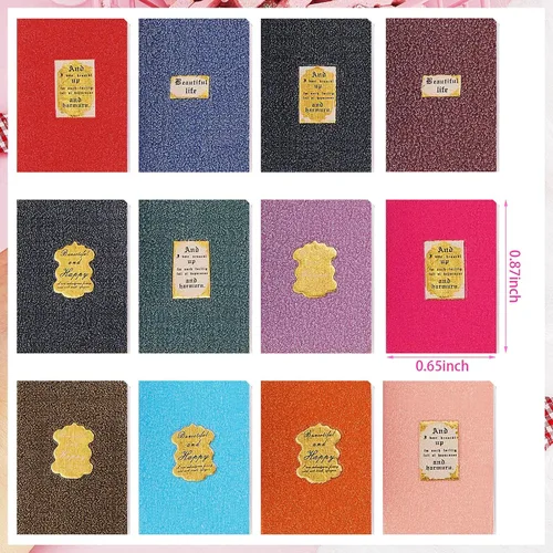 Miniatura 2 de Skylety 24 Piezas 1:12 Escala Miniaturas Libros para Casa de Muñecas Accesorios de Casa de Muñecas en Miniatura Pequeños Libros Accesorios