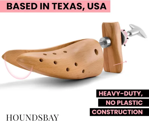 Miniatura 12 de HOUNDSBAY Ensanchadores de zapatos de plástico y madera, ampliador de zapatos ajustable para hombres y mujeres