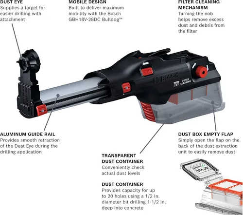 Miniatura 2 de BOSCH Accesorio para recolección de polvo GDE28D SDS-plus®