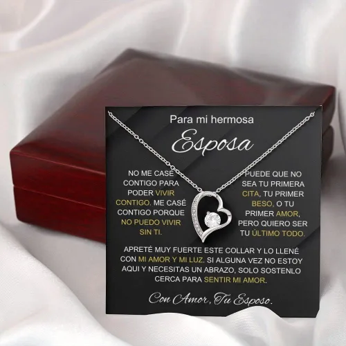 Miniatura 6 de LEXPO Para Mi Hermosa Esposa - Collar Regalo Personalizado Para Esposa, Novia, Pareja, Amor, Aniversario, Cumpleaños, Celebración - FL229P