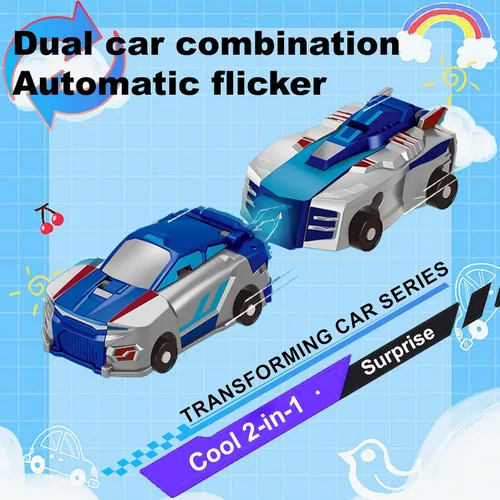 Miniatura 4 de Juguetes de dinosaurio transformables, autos magnéticos 2 en 1 que colisionan y se transforman en juguetes de dinosaurio, para niños y niñas de 2 a