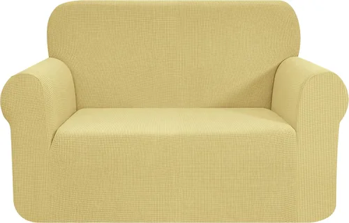 Miniatura 100 de CHUN YI - Funda elástica de 1 pieza para sillón grande, funda protectora suave de Jacquard con elastano, detalle de cuadros y parte inferior