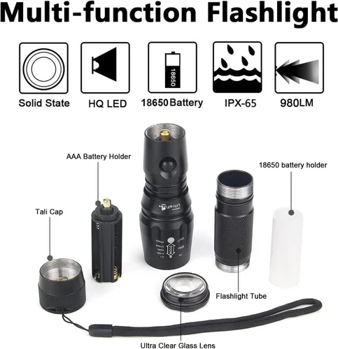 Miniatura 6 de UltraFire Linterna LED de vara de control de tráfico de 16 pulgadas, linterna de varita de tráfico de 980 lúmenes, 5 modos con modo estroboscópico