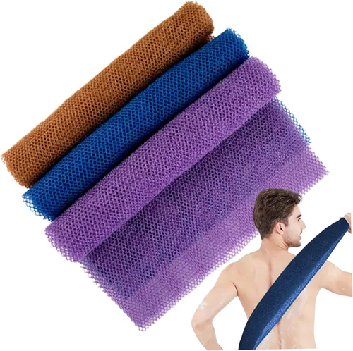 Esponja de red africana 3 piezas para ahorrar trabajo largo ampliar plegable red africana malla de tela exfoliante africana esponja de red sin Sin