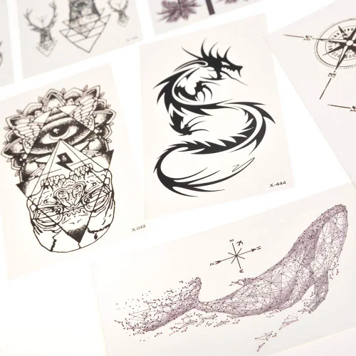 Miniatura 3 de PowerTRC Tatuajes temporales para adultos y niños Tatuajes falsos temporales impermeables Muchos diseños y símbolos diferentes