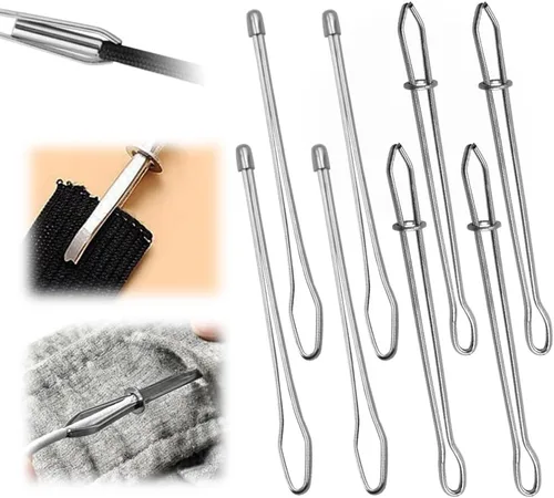 Miniatura 11 de Runsgo Juego de herramientas de enhebrador de cuerda, clips de costura, para reemplazo de cordón para sudaderas, pantalones cortos, pantalones
