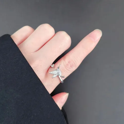 Miniatura 87 de Anillo de plata de ley 925, minimalista, ajustable, hecho a mano, para mujeres y niñas