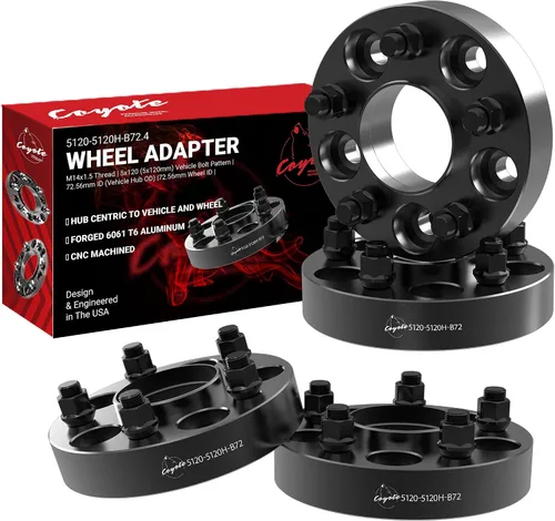 Miniatura 16 de Wheel Accessories Parts 2 espaciadores de rueda centrados en buje 5 en 4.724 in 0.197x4.724 in 0.787 in grueso 2.857 in Hub M14x1.5 14x1.5 rosca