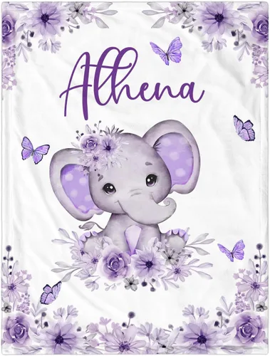 Manta de bebé personalizada para niñas, manta de bebé personalizada con nombre, suave y acogedora manta personalizada con nombre para niños, mantas